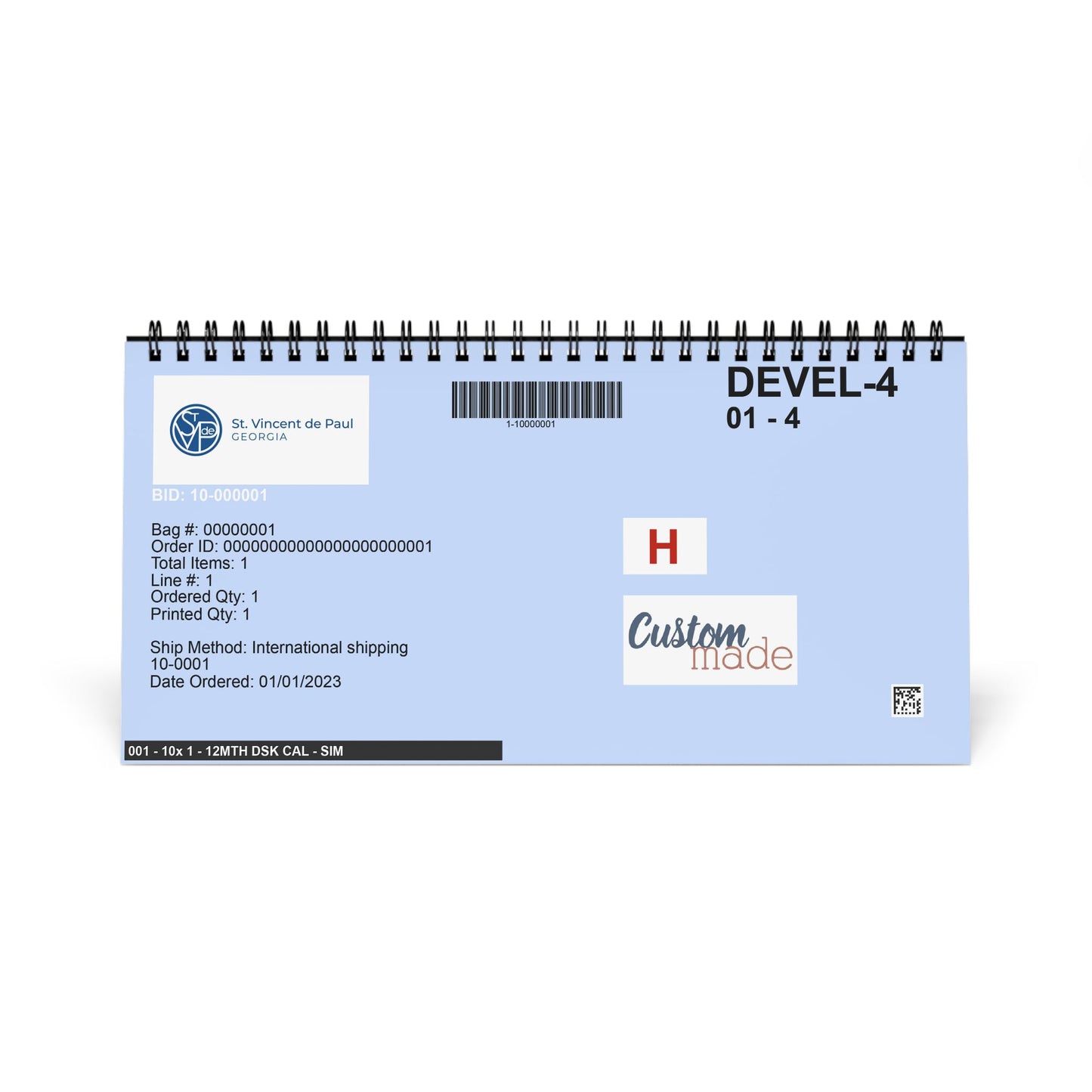 Desktop Calendar (2025 grid)